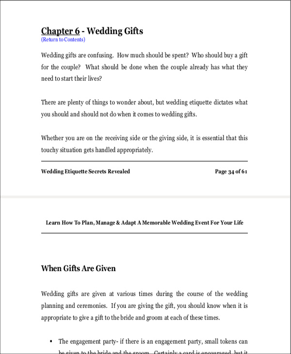 Wedding Gift List Templates 6+ Free Word, PDF Format Download!
