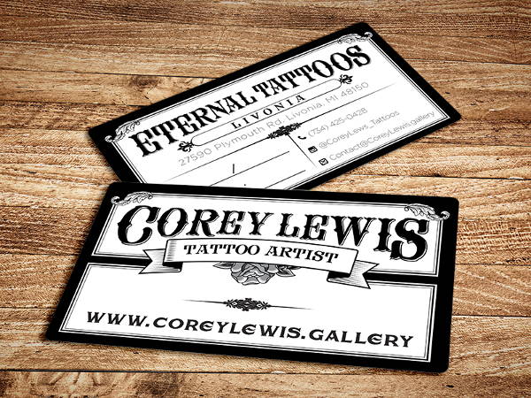 tattoo business identity card