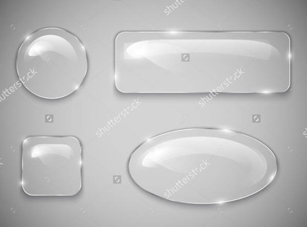 transparent glass button
