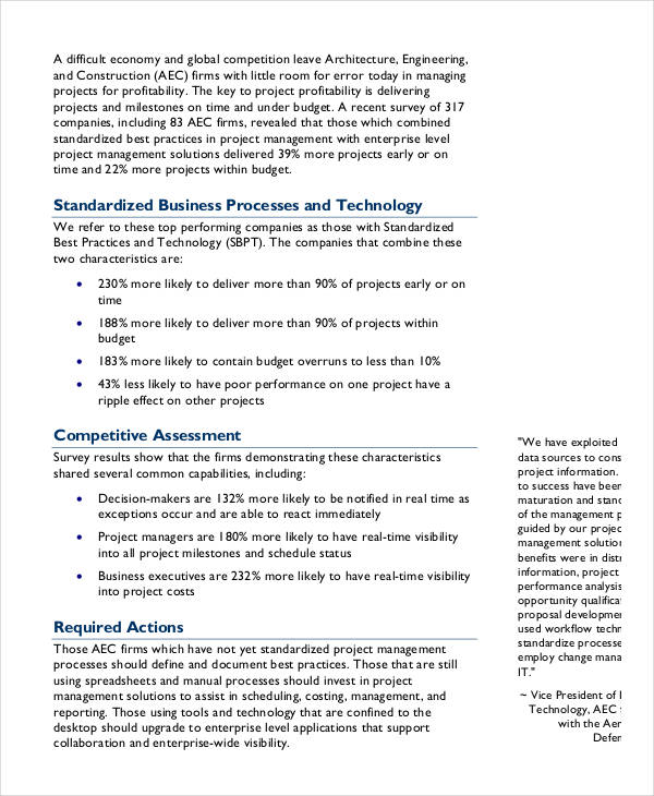 Simple Project Report Template