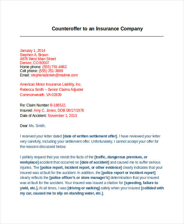 Counter Offer Letter Template 10+ Free Word, PDF Format