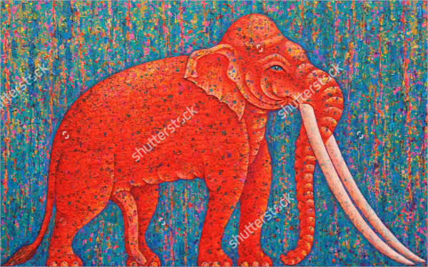 acrylic elephant painting