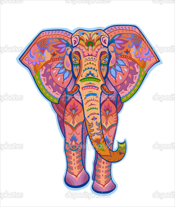 colorful elephant painting