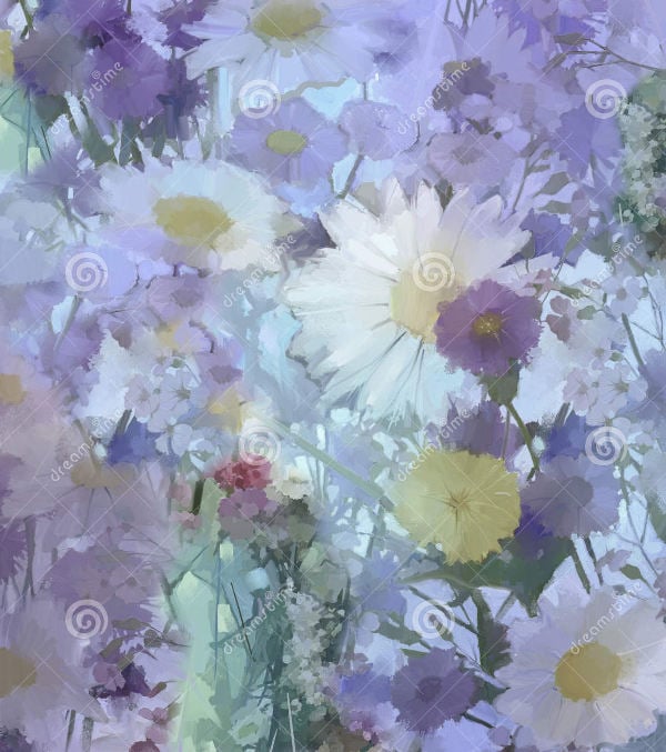 vintage flower painting