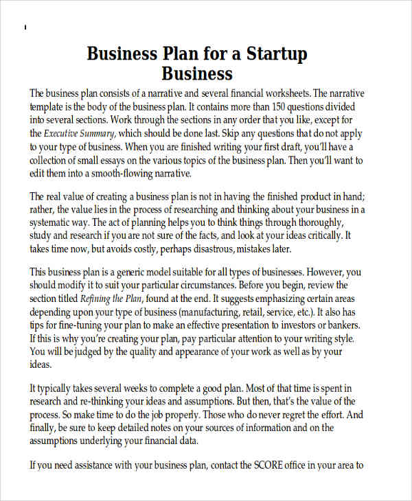 it business plan format