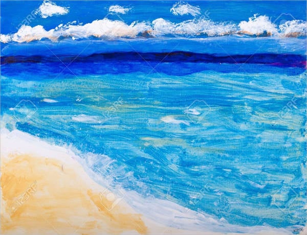 beach canvas painting