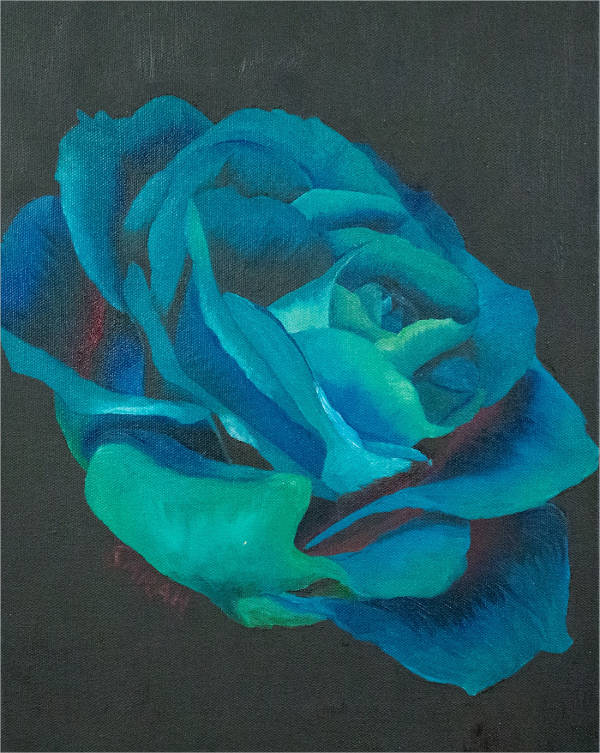 9 Rose Paintings Free Premium Templates Blue Rose Painting