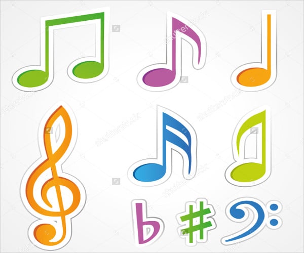 10 cool music stickers psd ai vector eps free