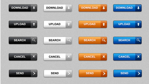 free website buttons psd
