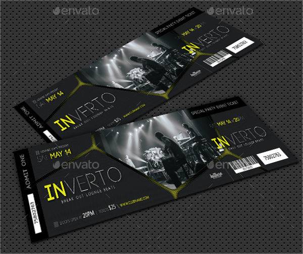 event admission ticket template