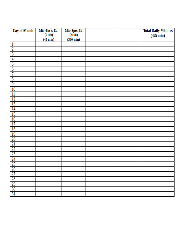 employee daily activity report template