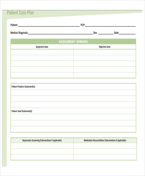 15 Basic Care Plan Templates Word PDF Format Download 