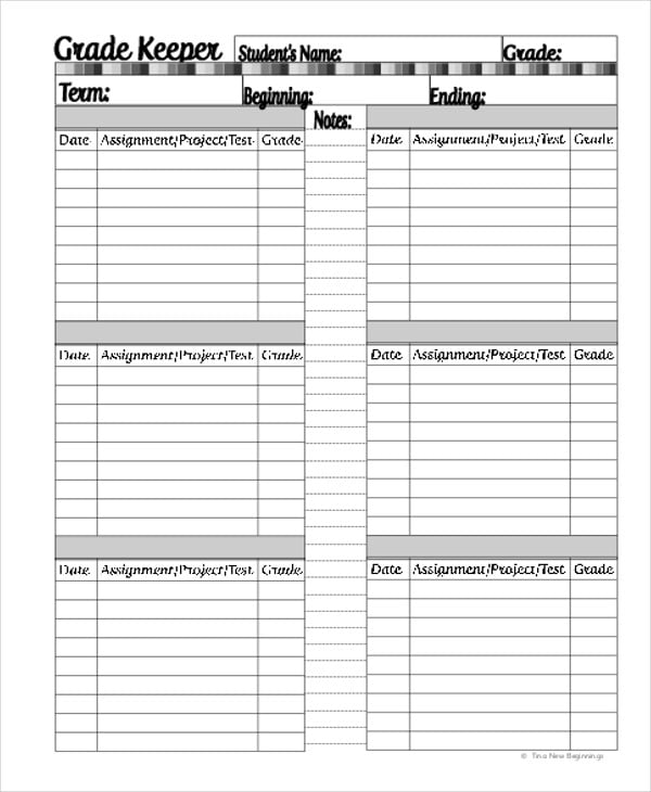 student monthly progress report template