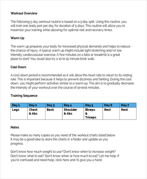 Biceps Workout Chart Step By Step Pdf