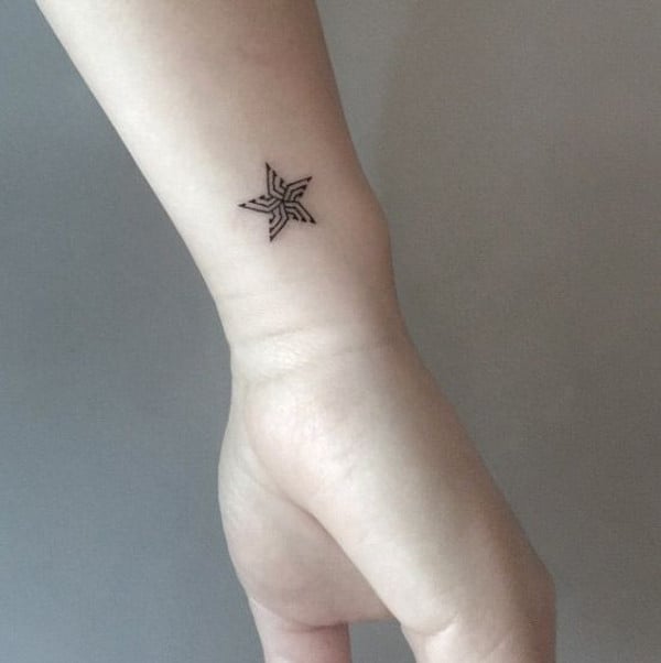 geometric star tattoo