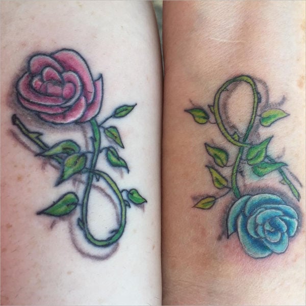 rose infinity tattoo