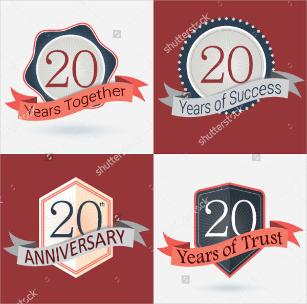 business anniversary stickers