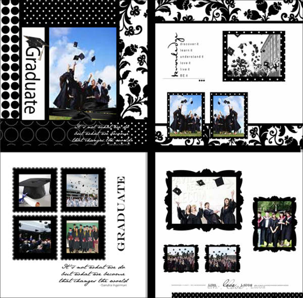 mini graduation photo album template
