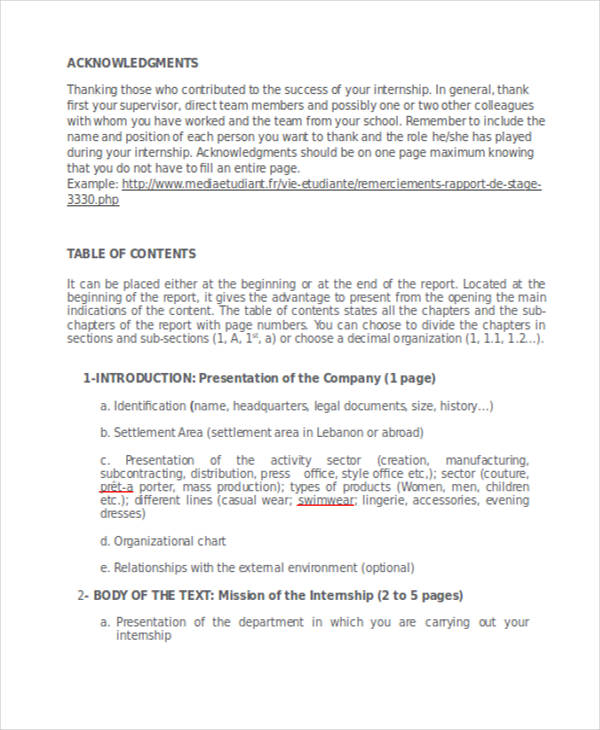 Internship Student Report Template - 17+ Free Word, PDF Format Download!