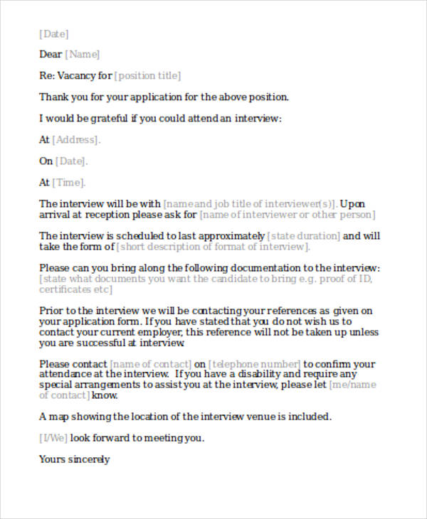 Interview Invitation Letter To Candidate from images.template.net