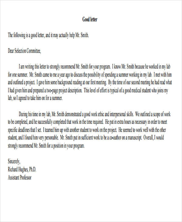 Sample Letter Of Recommendation For Volunteer Work from images.template.net