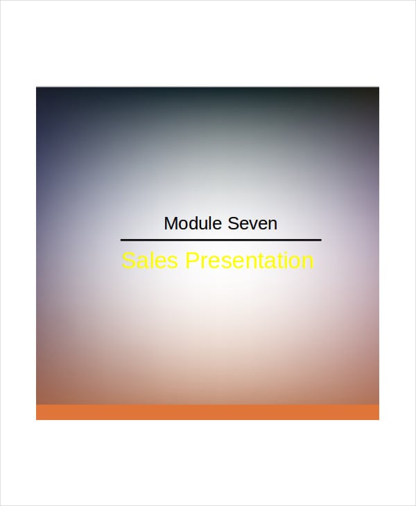 professional sales presentation template