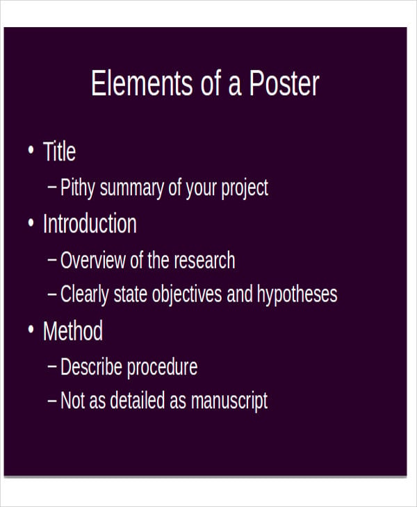 poster board presentation template