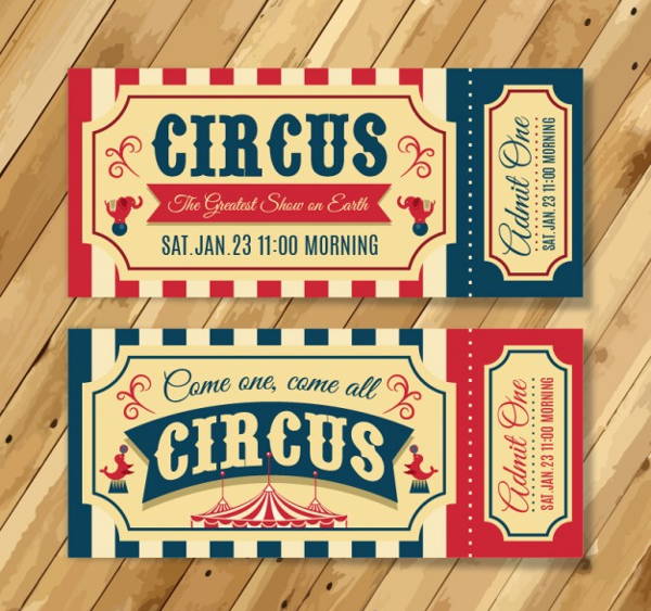 Circus Ticket Template Martin Printable Calendars