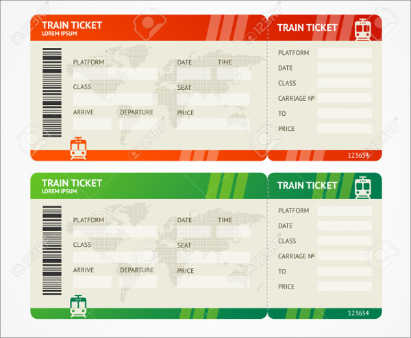 bus travel ticket template