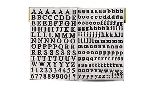 alphabet letter stickers