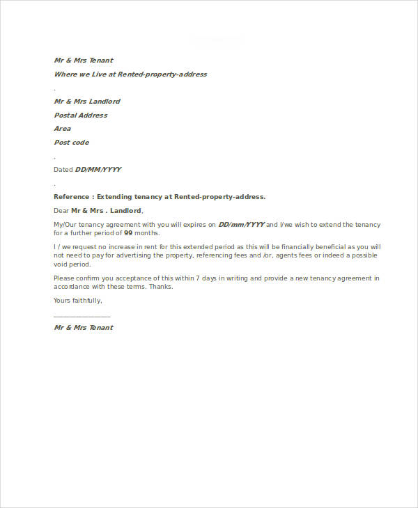 agreement 8 letters Letter  Template  8 Sample, Agreement  Example Free