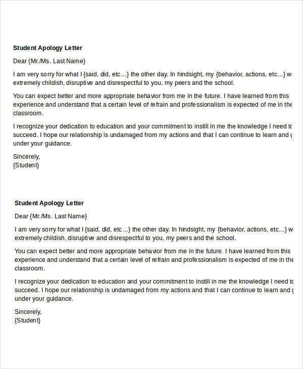 student-apology-letter-template