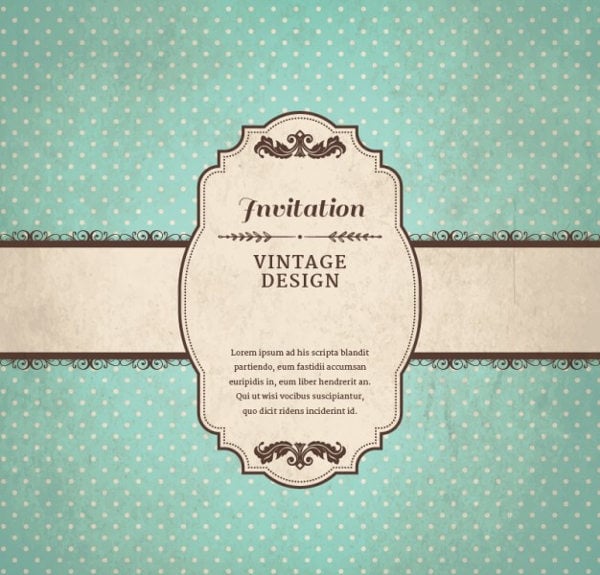 free vintage invitation template