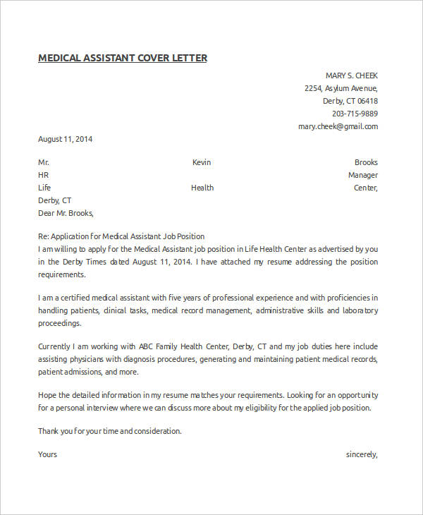 Medical Letter Template 11 Sample Example Format Download