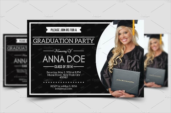 college graduation party invitation