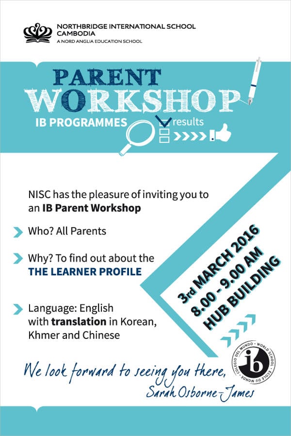 parent workshop invitation template