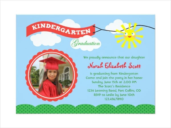 kindergarten graduation party invitation