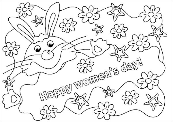 7 Women Day Coloring Pages Free Premium Templates Flowers Basketball