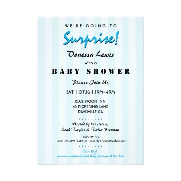 surprise babyshower invitation template