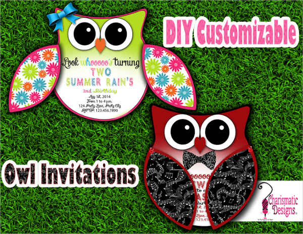diy owl invitation template