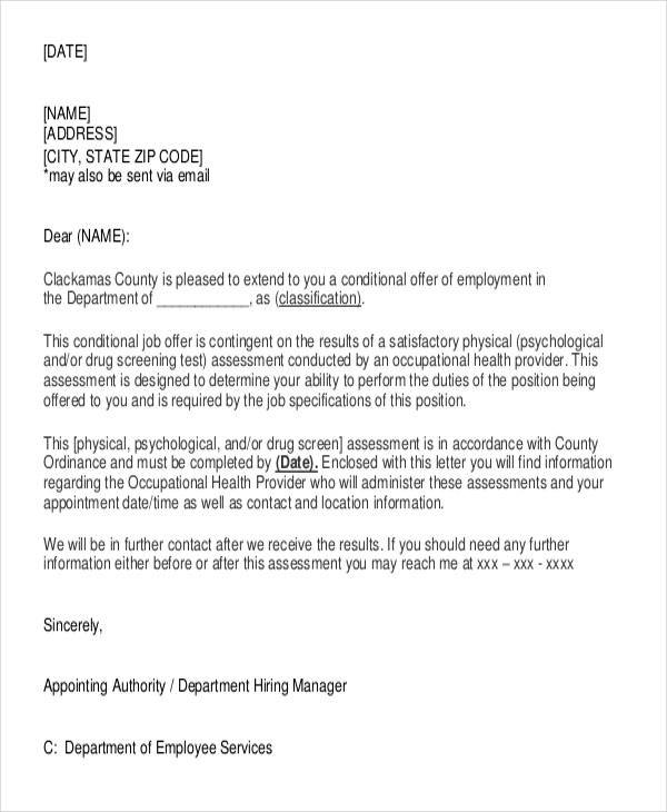 simple appointment letter template