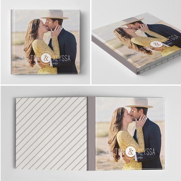 personalized engagement album template
