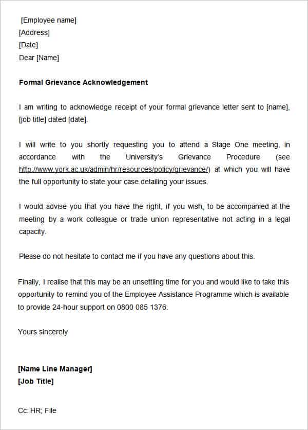 39 Acknowledgement Letter Templates PDF DOC