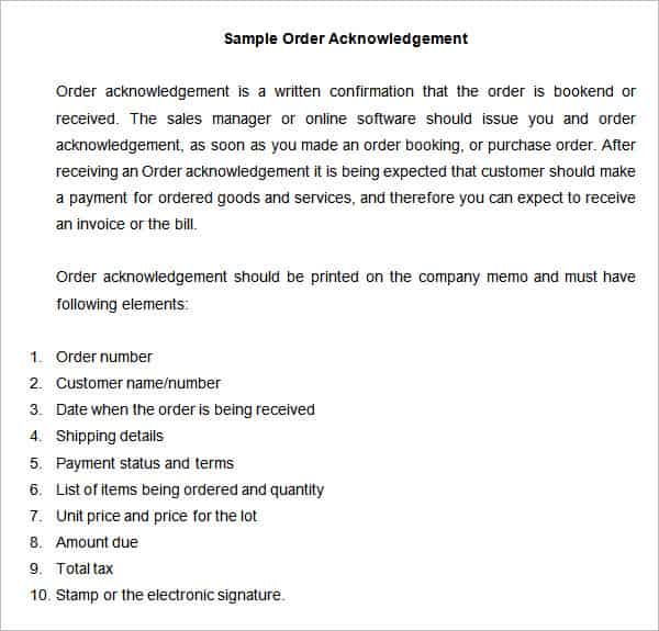 39+ FREE Acknowledgement Letter Templates - PDF, DOC