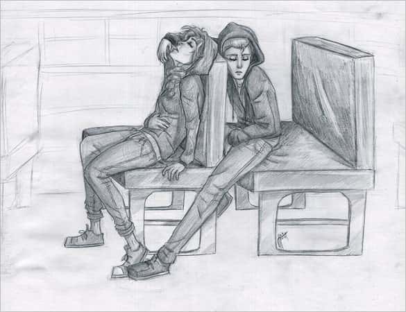 A True Story  Beautiful pencil sketches, Pencil drawings of girls, Easy  love drawings