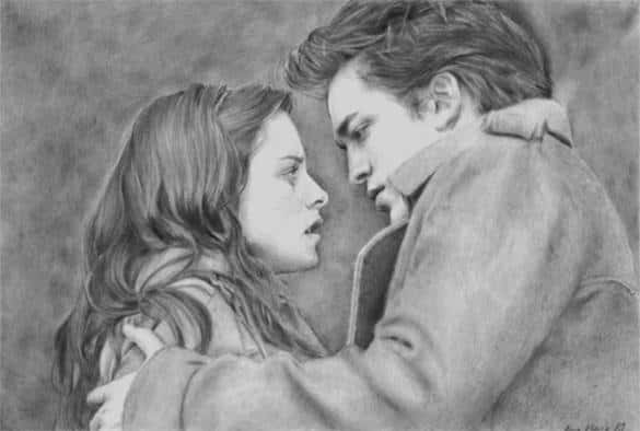 cute love drawings in pencil