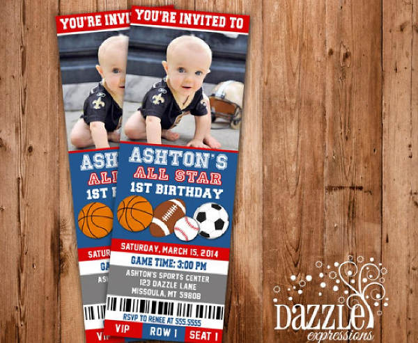 sports ticket invitation template