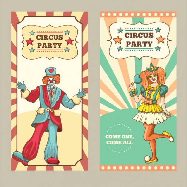circus party flyer template