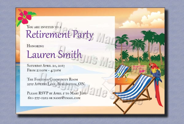 free retirement party invitation