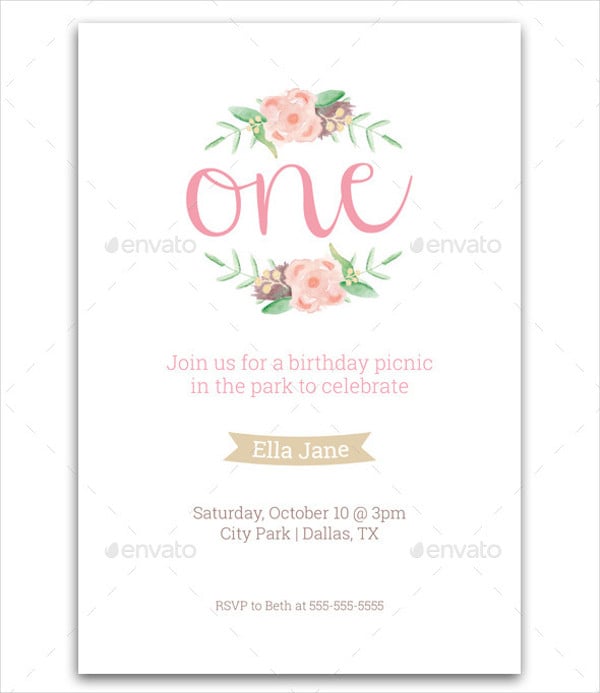1st birthday party invitation